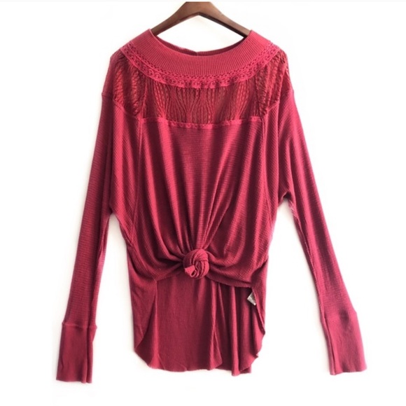 Free People Spring Valley Top Size XS Pink Lace - Picture 9 of 9